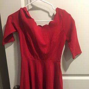 LULUS Exclusive Tip the Scallops Red Dress!